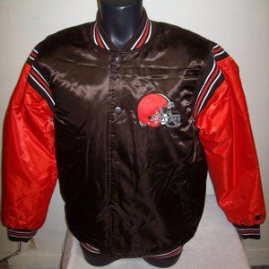 CLEVELAND BROWNS NFL STARTER Snap Down Jacket LARGE